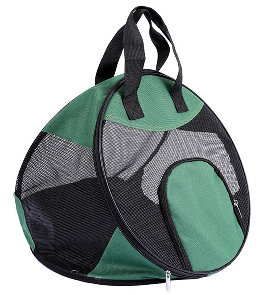 Sac Transport Chat Triangle Pliable - Tissu Oxford & Maille PVC