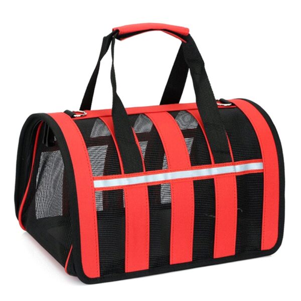 Sac Transport Chien Chat Mesh Respirant Taille L Rouge - Oxford 600D sac transport respirant
