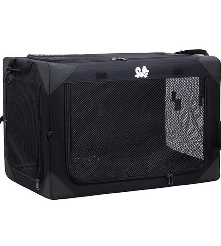 Cage Transport Pliable DODOPET 81x59x59cm Chien Chat Camping Voiture