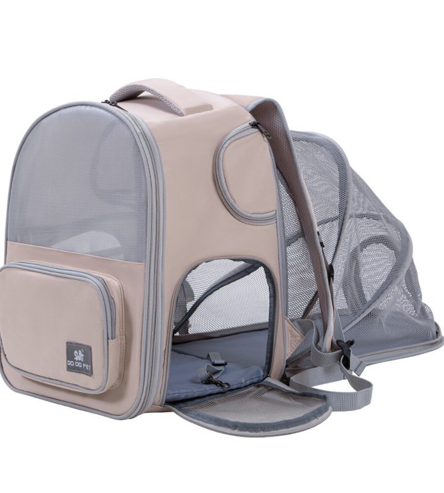 Sac à dos transport extensible DODOPET pour chats - Vert - Jusqu'à 12 kg