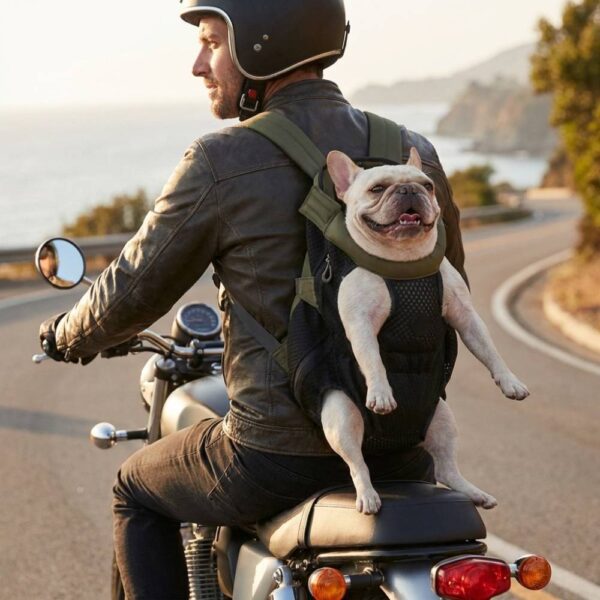 Sac à dos ventral DOGLEMI en moto