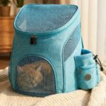 Sac à Dos Transport Chat Chien Transparent - Taille L Bleu