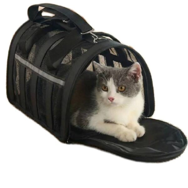 Sac Transport Chat Chien Pliable Oxford 600D - Taille M Respirant Gris