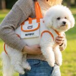 Sac Transport Chien blanc et bord orange - 4-6,5Kg