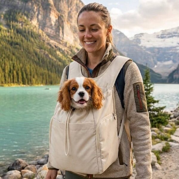 Sac Transport Ventral blanc Chien rendonnee