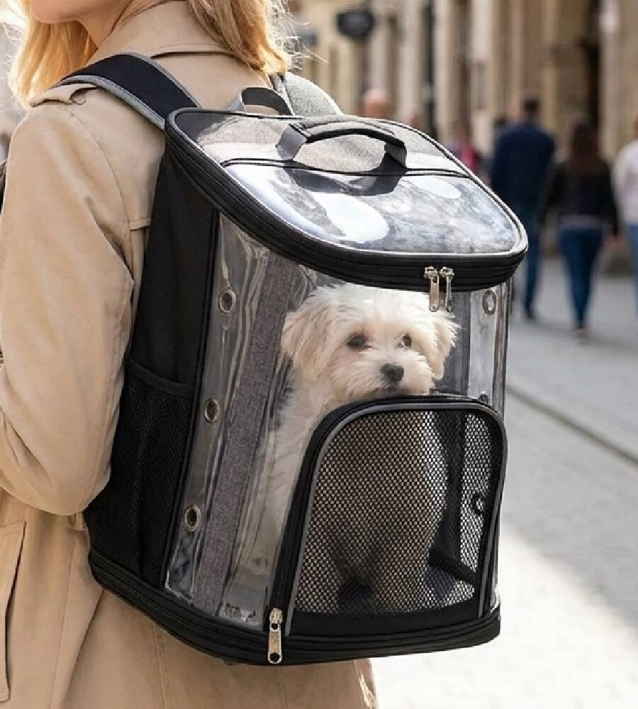 Sac à Dos Transparent Chat Chien PVC Mesh