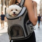 Sac à dos transport chat chien respirant maille - Bleu QS-003-M