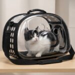 Sac Transport Chat Transparent Respirant Bandoulière – Vert S