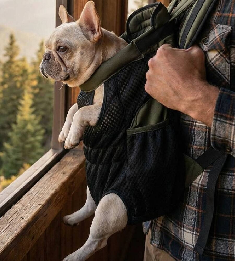 Sac à dos ventral DOGLEMI - Transport chat chien mains libres