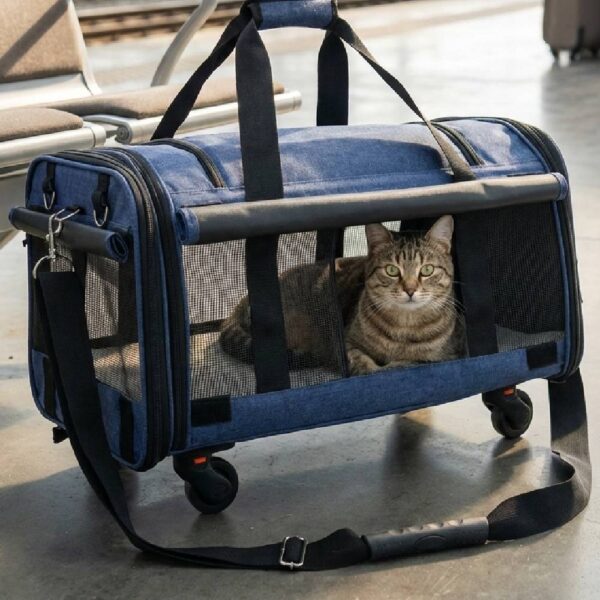 Sac de Transport à Roulettes pour Chien Chat LDLC QS-019 50x30x33cm