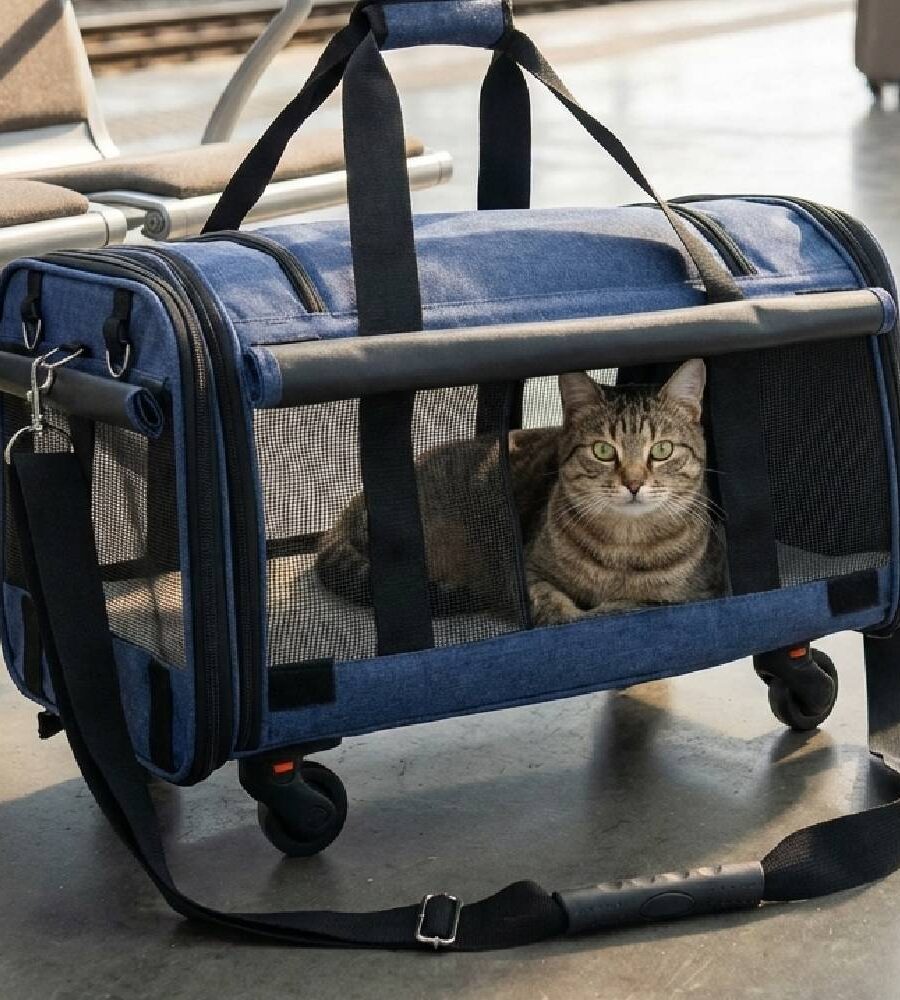 Sac de Transport à Roulettes pour Chien Chat LDLC QS-019 50x30x33cm