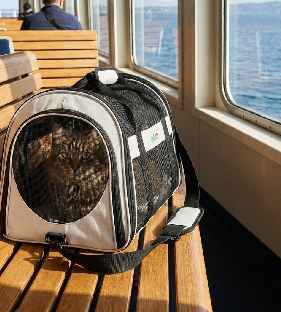 Sac Transport Chien Chat FUNADD - Bandoulière Respirant Gris