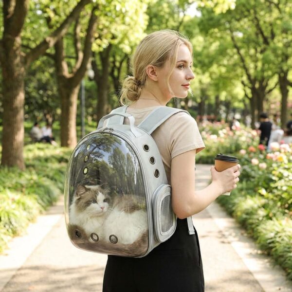 Sac à Dos Transport Chat Oxford Transparent