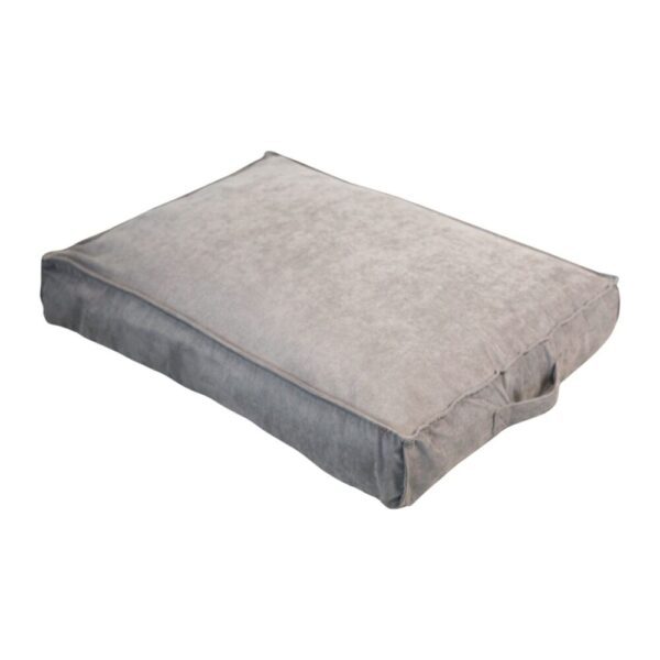 Coussin chien velours gris – photo 2