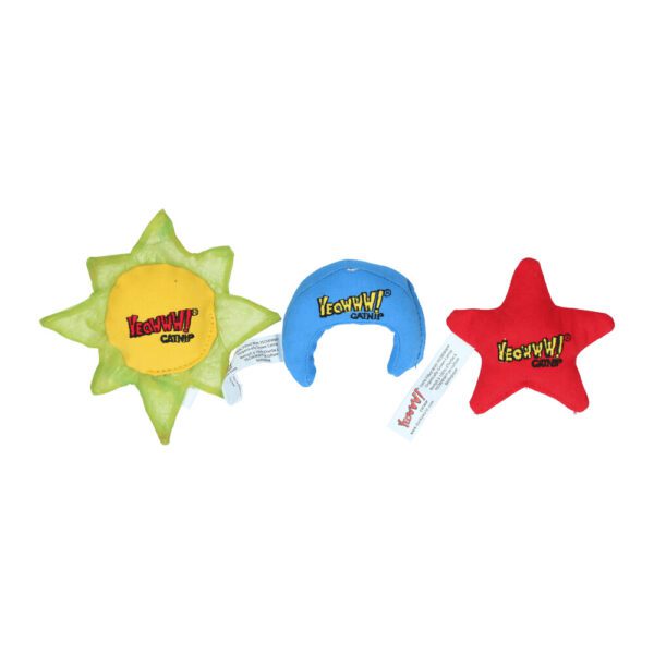 Jouets à herbe à chat Yeowww! Sun, Moon and Stars – photo 1