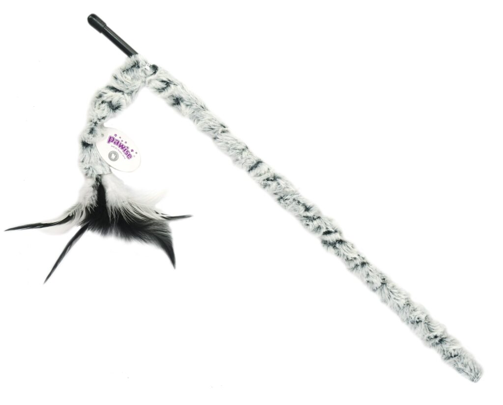 Lot bac à litière bords hauts et canne à plumes Pawise pour chat – photo 3