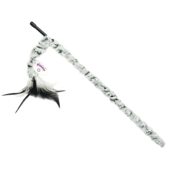 Lot bac à litière bords hauts et canne à plumes Pawise pour chat – photo 3