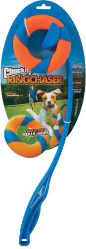 Lot balle Hol-ee Roller bleue et lanceur RingChaser pour chien – photo 2