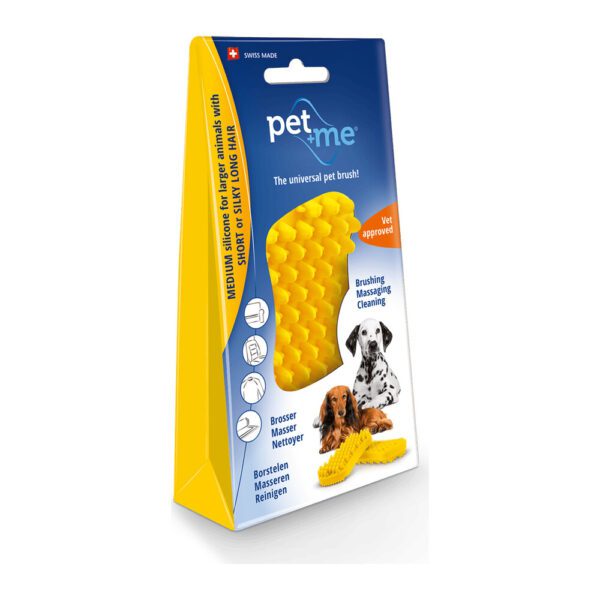 Lot brosse 4 en 1 Pet+Me poil court et housse antidérapante CoolPets – photo 1