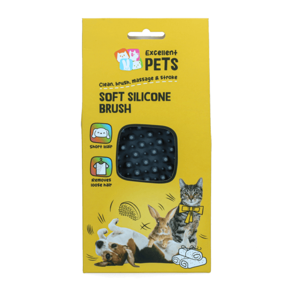 Lot brosse silicone et shampoing poil frisé pour chien Animology – photo 1