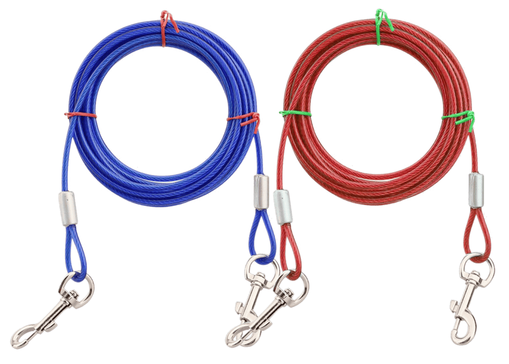 Lot câble d'attache 7 m, distributeur de sacs et bouteille d'eau Pawise pour chien – photo 2