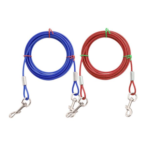 Lot câble d'attache 7 m, distributeur de sacs et bouteille d'eau Pawise pour chien – photo 2
