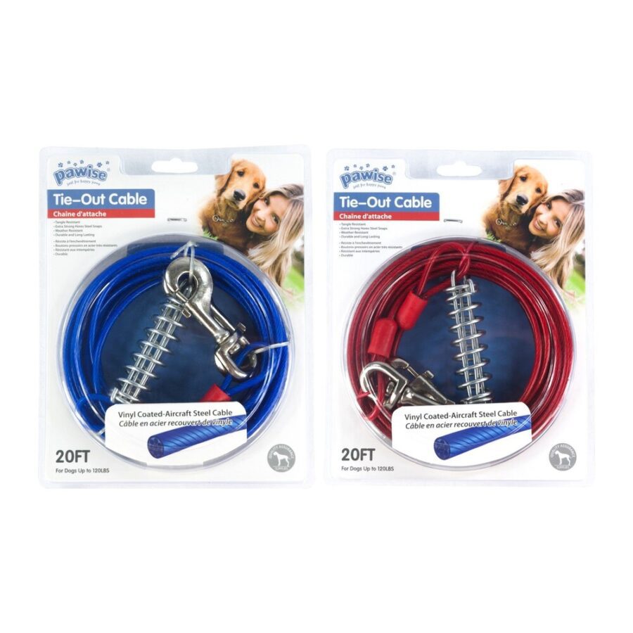 Lot câble d'attache 7 m et ramasse-déjections Pawise pour chien – photo 1