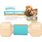 Lot haltère en bois et peluche hérisson Pawise pour chien – photo 1