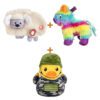 Lot : Mouton Fofos Crinkle sans rembourrage + Piñata Bark Full O Fluff + Canard FuzzYard Commanduck