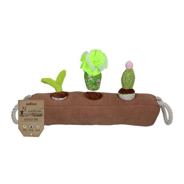 Lot jouet de fouille Snuffle Box Garden Paws et peluche pantoufle Pawise – photo 1
