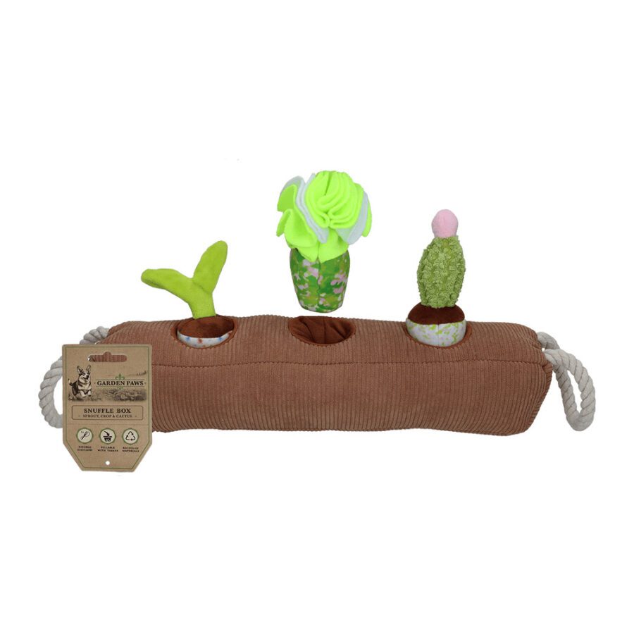 Lot jouet de fouille Snuffle Box Garden Paws et peluche pantoufle Pawise – photo 1