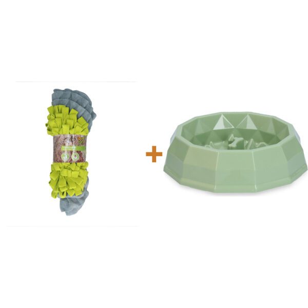 Lot : Tapis de fouille pliable AFP Dig It + Gamelle anti-glouton Pawise My Slow Feeding Bowl M Lot : Tapis de fouille pliable AFP Dig It + Gamelle anti-glouton Pawise My Slow Feeding Bowl M
