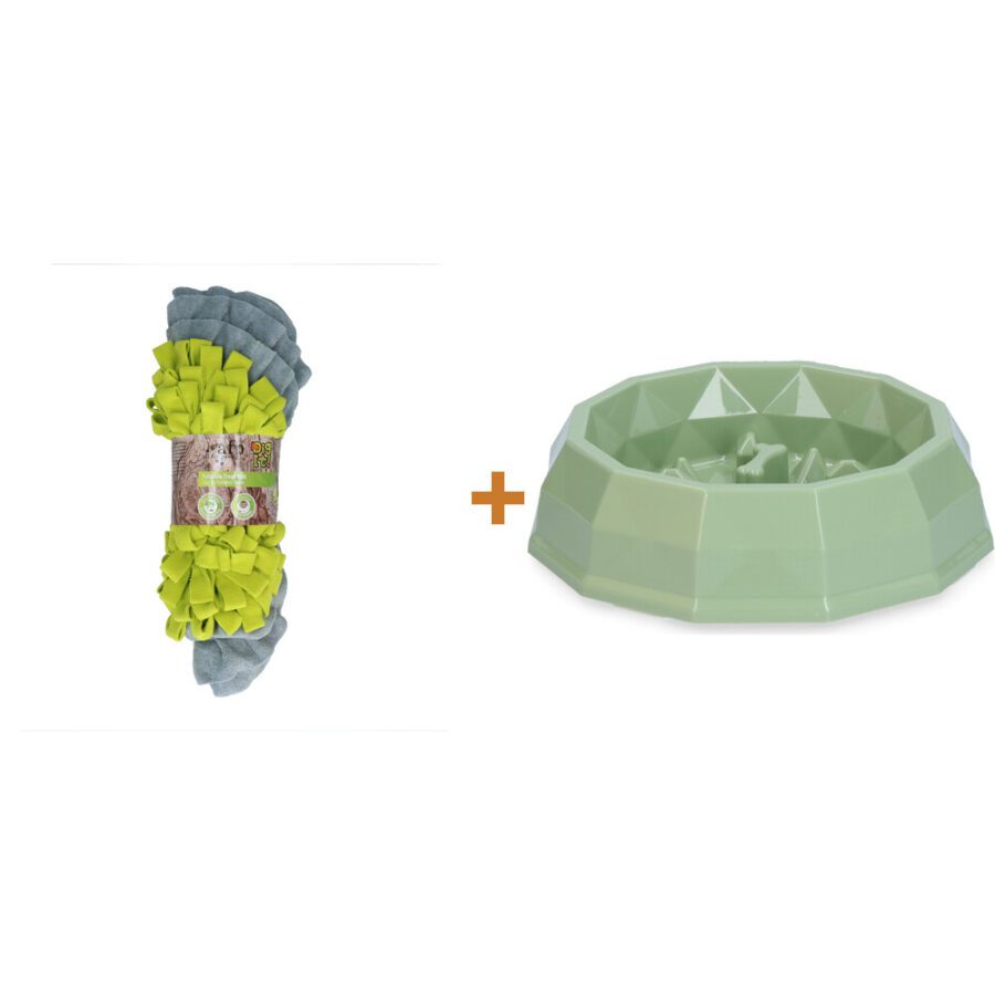 Lot : Tapis de fouille pliable AFP Dig It + Gamelle anti-glouton Pawise My Slow Feeding Bowl M