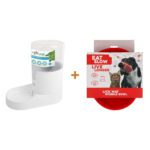 Lot : Abreuvoir par gravité AFP Lifestyle 4 Pets + Gamelle-tapis de léchage Eat Slow Live Longer Wobble Bowl
