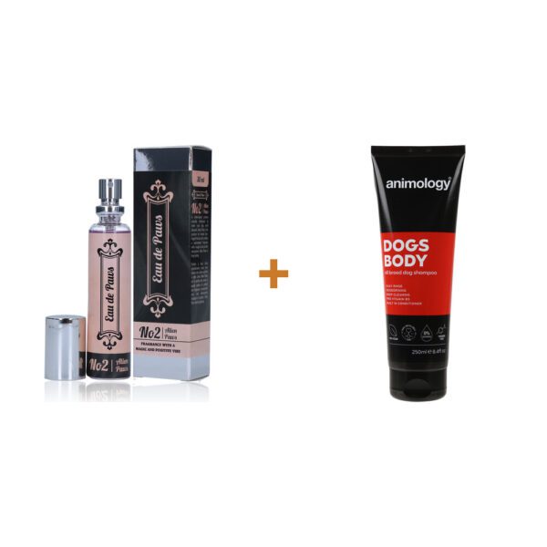 Lot : Parfum pour chien Eau de Paws No2 Alien Paws (femelle) + Shampoing Animology Dogs Body pour chien 250 ml Lot : Parfum pour chien Eau de Paws No2 Alien Paws (femelle) + Shampoing Animology Dogs Body pour chien 250 ml
