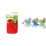 Lot : Tapis de jeu AFP Green Rush fraise ou ananas pour chat + Peluche à l'herbe à chat Pawise Meow Meow Life
