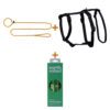 Lot : Harnais Trixie Stay noir M-L 50-75 cm + Laisse retriever Trixie Summit curry 180 cm + Sacs Earth Rated lavande 300 pièces