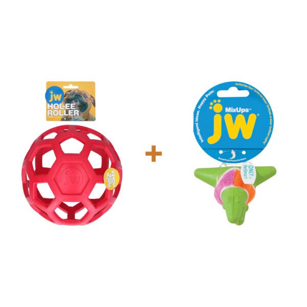 Lot : Balle Hol-ee Roller JW rouge Jumbo + Balle JW Mixups Arrow Ball Lot : Balle Hol-ee Roller JW rouge Jumbo + Balle JW Mixups Arrow Ball