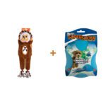 Lot : Jouet peluche et corde Growl Jungle Tugz (singe, lion) + Jouet glissant d'intérieur Chuckit! Indoor Super Slider