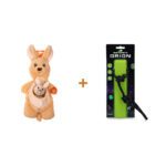 Lot : Jouet peluche Growl Sidekicks Kanga Joey + Dummy de rapport flottant Dog Comets Orion