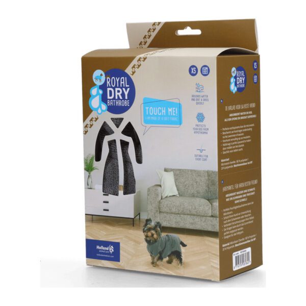 Lot peignoir Royal Dry, tapis à jets d'eau et laisse cuir pour chien – photo 1