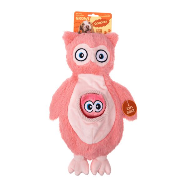 Lot peluche Growl Sidekicks Hoot et Ultra Bumper Tug Chuckit! pour chien – photo 1
