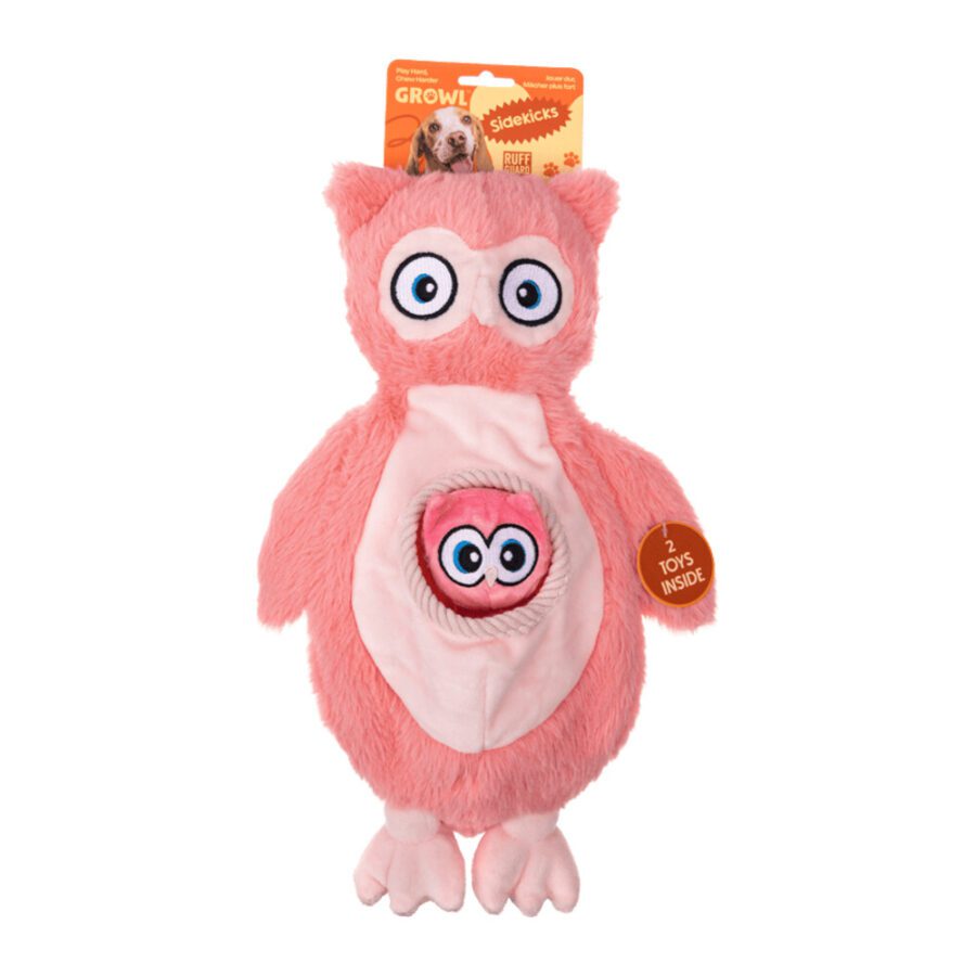Lot peluche Growl Sidekicks Hoot et Ultra Bumper Tug Chuckit! pour chien – photo 1