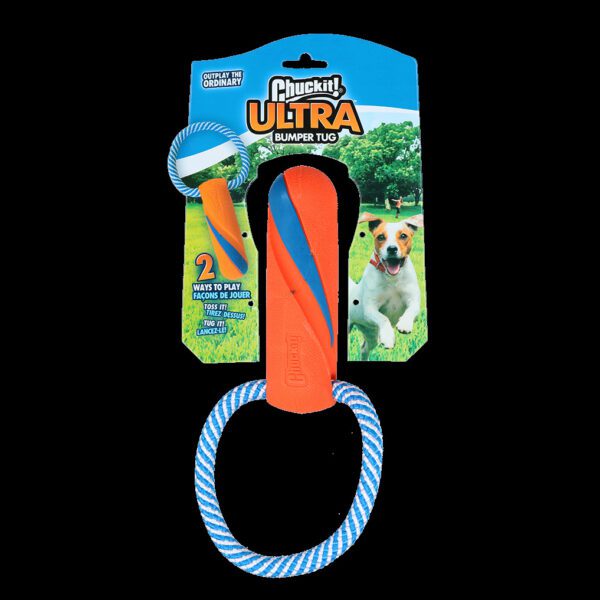 Lot peluche Growl Sidekicks Hoot et Ultra Bumper Tug Chuckit! pour chien – photo 3