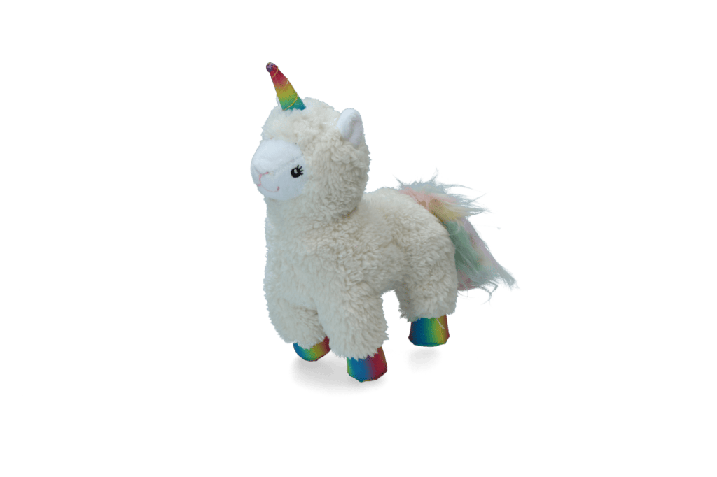 Lot peluche lama Sequine, pneu en mousse et fleur Sakura Garden Paws pour chien – photo 2