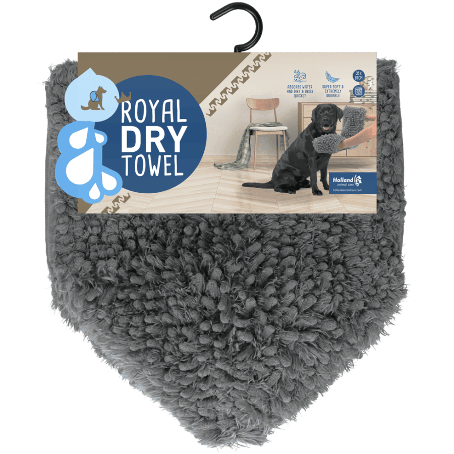 Lot serviette Royal Dry et brosses à dents de doigt Pawise – photo 1