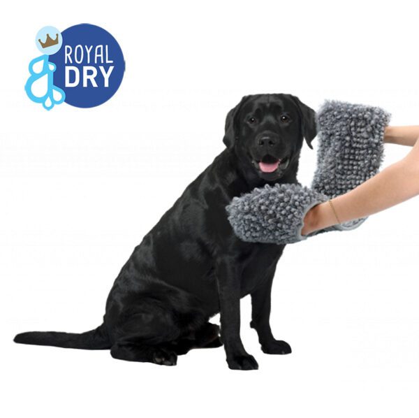 Lot serviette Royal Dry et brosses à dents de doigt Pawise – photo 2