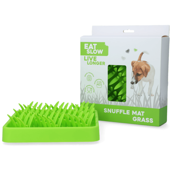 Lot tapis de fouille silicone herbe et gamelle Minus One 950 ml pour chien – photo 1