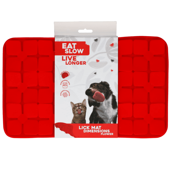 Lot tapis de léchage fleur et gamelle inox antidérapante pour chien – photo 1