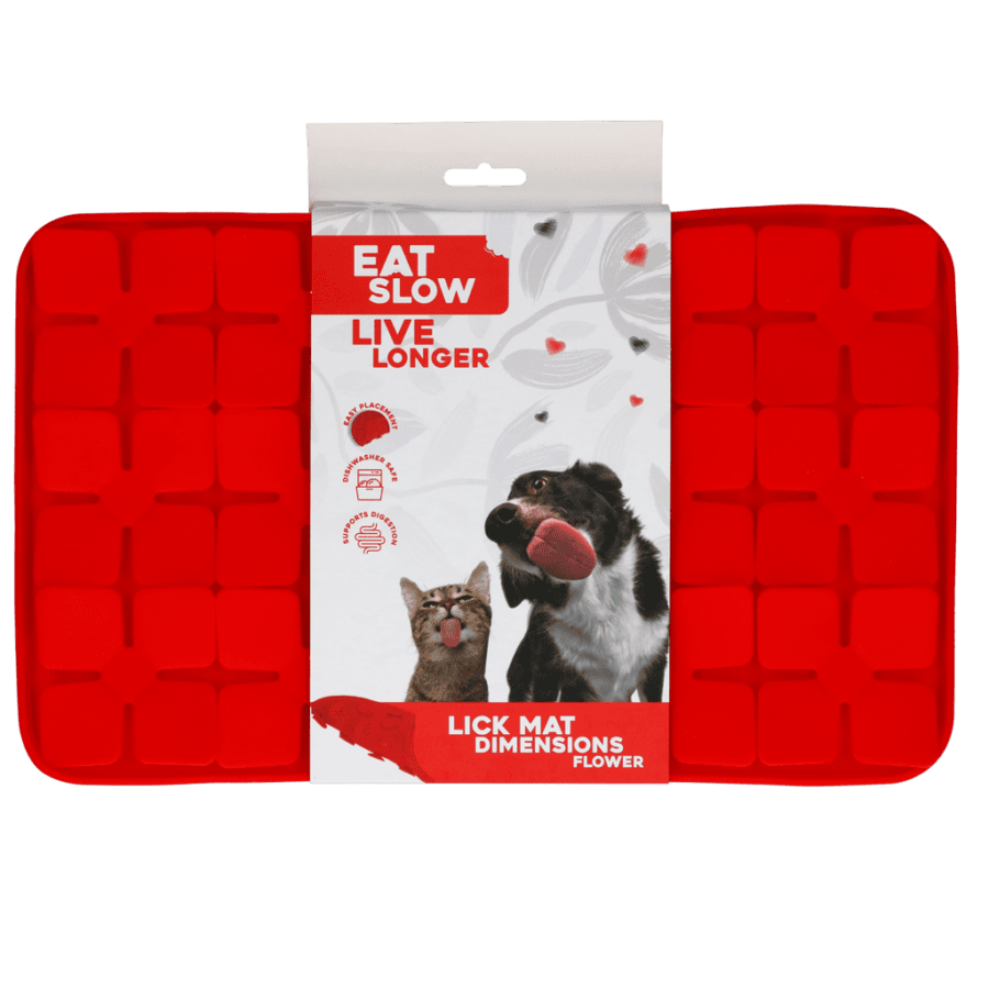 Lot tapis de léchage fleur et gamelle inox antidérapante pour chien – photo 1